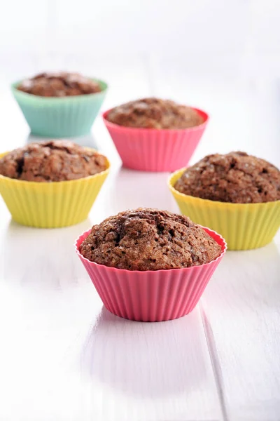 Chocolate muffins with sugar crust — Stock Photo, Image