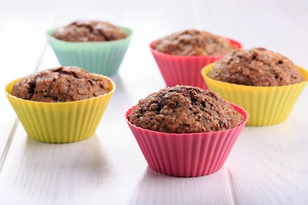 Chocolate muffins with sugar crust — Stock Photo, Image