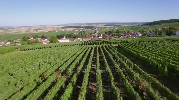 フランス、ヴィル Dommange、4 k の空撮 — ストック動画