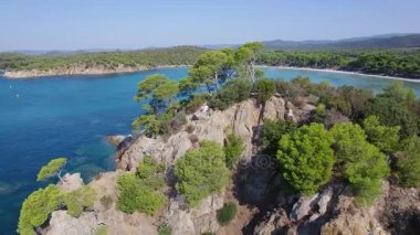 Cap Leoube, Fransa, Cote d'Azur, havadan görünümü