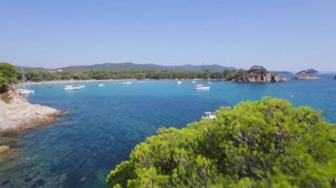 Cap Leoube, Fransa, Cote d'Azur, havadan görünümü