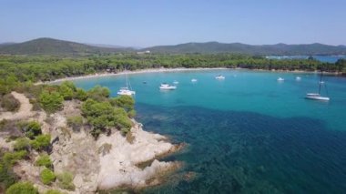 Cap Leoube, Fransa, Cote d'Azur, havadan görünümü