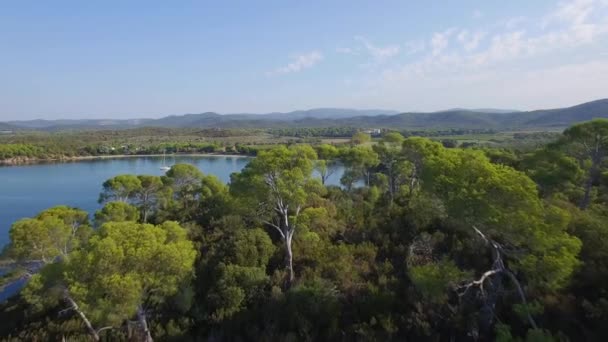 Francia, Costa Azul, Vista aérea de Cap Leoube — Vídeos de Stock