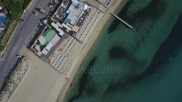 Saint Tropez, Vista aérea de la playa de Pampelonne — Vídeos de Stock