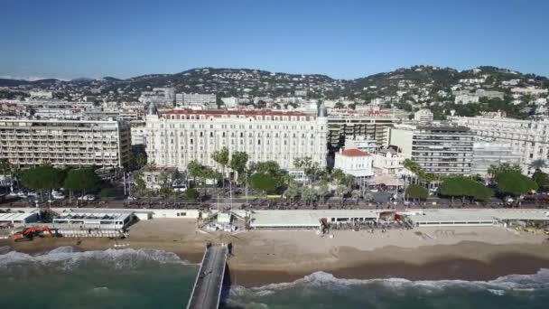 France, French riviera, aerial view of Cannes — Stock Video