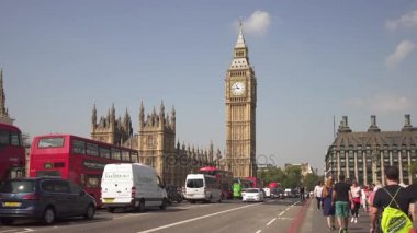Londra, Westminster Köprüsü'nde trafik