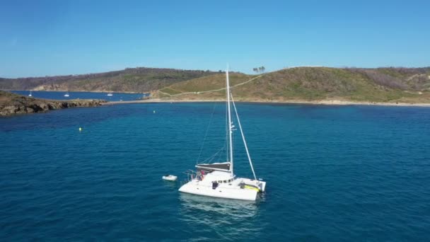 Kaptan Camarat Hava Manzarası Escalet Fransa Nın Güneyindeki Saint Tropez — Stok video