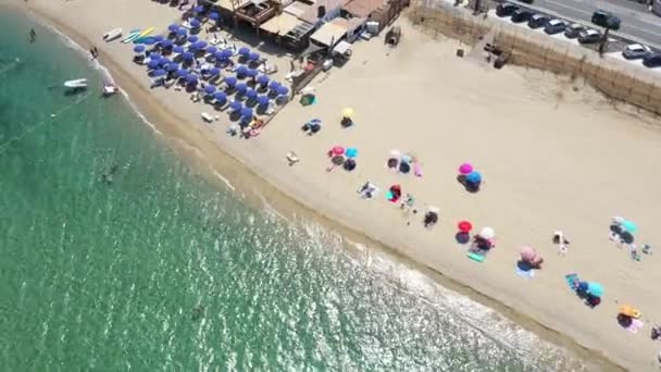 Fransız Rivierası Nda Saint Maxime Yakınlarındaki Nartelle Plajının Havadan Görüntüsü — Stok video