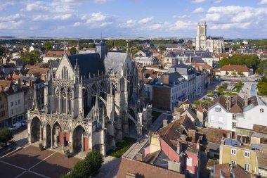 Troyes, Saint Urbain Bazilikası 'nın havadan görünüşü
