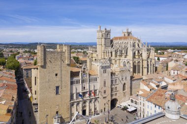 Saint Just ve Saint Pasteur Katedrali 'nin Narbonne manzarası