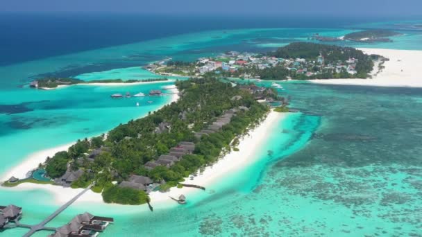 Vedere Aeriană Insulei Tropicale Din Maldive — Videoclip de stoc