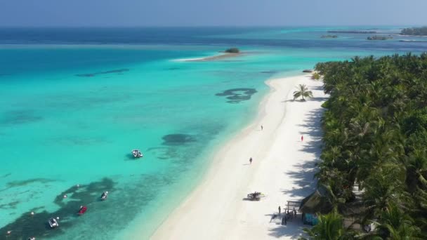 Αεροφωτογραφία Του Τροπικού Νησιού Στις Μαλδίβες — Αρχείο Βίντεο