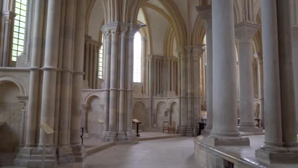 Basilika Der Heiligen Maria Madeleine Vezelay Weltkulturerbe Burgund Frankreich — Stockvideo
