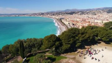 Güzel, Fransa, Anglais 'in havadan görünüşü, Cote d' Azur,