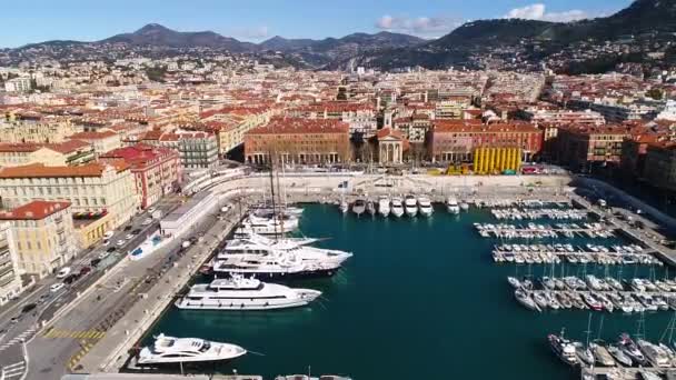 Vista Aérea Porto Nice — Vídeo de Stock