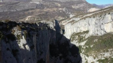 Fransa 'nın Verdon Boğazı' nın havadan görünüşü