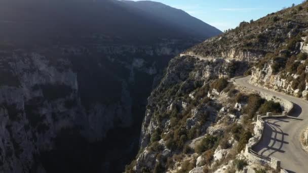 Widok Lotu Ptaka Gorges Verdon Francja — Wideo stockowe