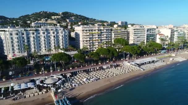 Cannes Flygfoto Över Croisetten — Stockvideo