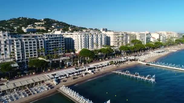 Cannes Croisette Üzerinde Hava Manzarası — Stok video