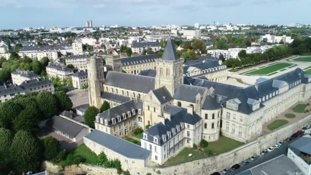 Caen França Igreja Abadia Sainte Trinite Santíssima Trindade Abadia Sainte — Vídeo de Stock