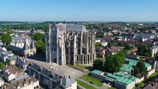 France Oise Beauvais 13Th Century Saint Pierre Cathedral Has Highest — Stock Video