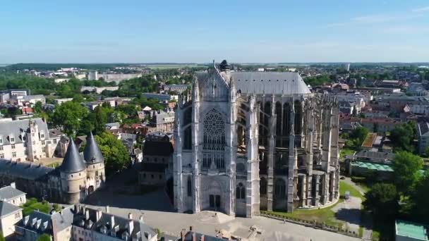 Frankreich Oise Beauvais Die Kathedrale Des Heiligen Pierre Aus Dem — Stockvideo