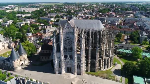 Frankrijk Oise Beauvais 13E Eeuwse Sint Pieterskathedraal Heeft Het Hoogste — Stockvideo