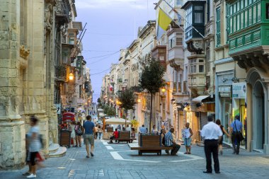 Malta, Valetta 'nın ana caddesi.
