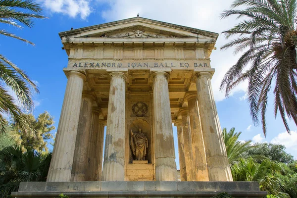 Templo Lower Barraca Gardens Valeta Malta —  Fotos de Stock