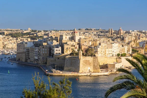 Malta Pohled Senglea Valletty — Stock fotografie
