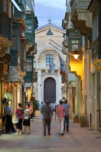 Мальта Главная Улица Валетте — стоковое фото