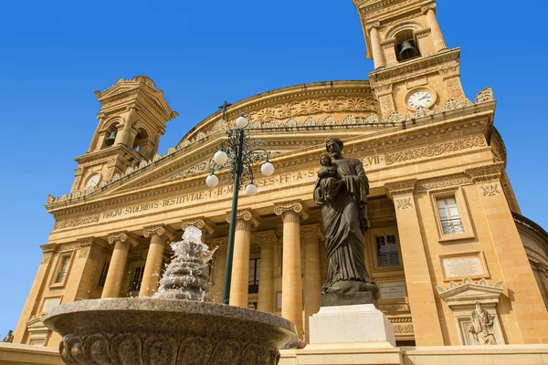 Kirche Von Santa Marija Assunta Mosta Dome Pjazza Rotunda Mosta Stockbild