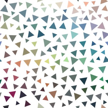 Beyaz bir arka plan üzerinde renkli üçgenler ile harika seamless modeli