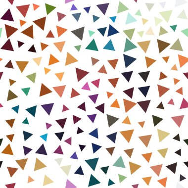 Beyaz bir arka plan üzerinde renkli üçgenler ile harika seamless modeli