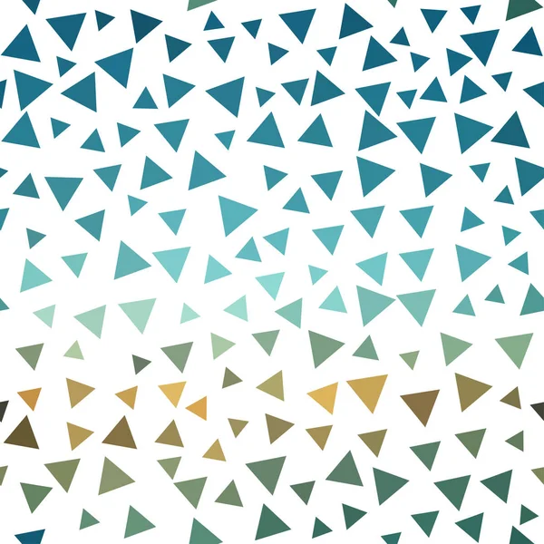 Impresionante patrón sin costuras con triángulos de colores sobre un fondo blanco — Vector de stock