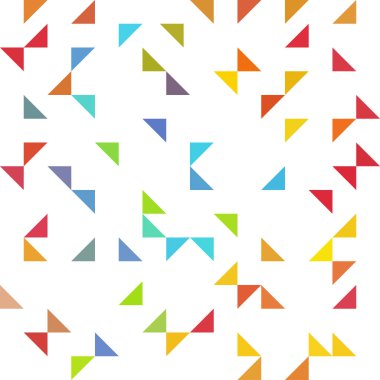 Beyaz bir arka plan üzerinde renkli üçgenler ile harika seamless modeli