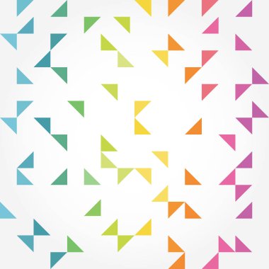 Beyaz bir arka plan üzerinde renkli üçgenler ile harika seamless modeli
