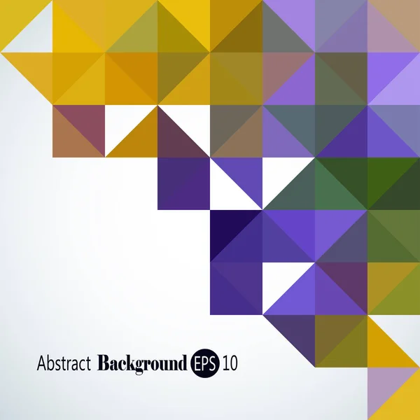 シームレスな抽象的な背景 - 三角形と色の正方形のパターン — ストックベクタ