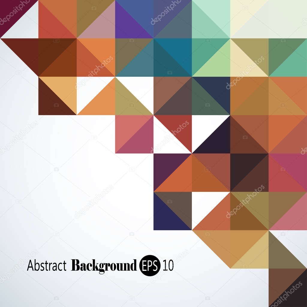 Seamless Abstract Background - Triangle and Square pattern in colors