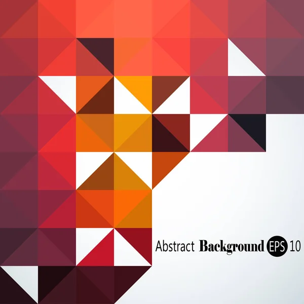 Fond abstrait avec des triangles et des carrés colorés — Image vectorielle