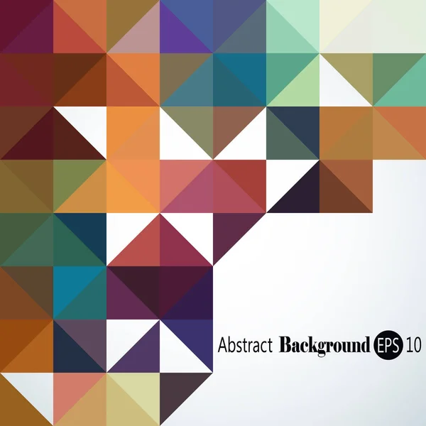 Abstract background with colorful triangles and squares — Stock Vector