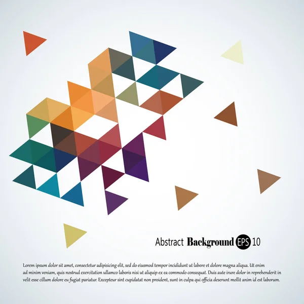 Awesome geometrische achtergrond met kleurrijke driehoeken — Stockvector