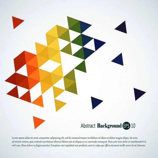 Awesome geometrische achtergrond met kleurrijke driehoeken — Stockvector