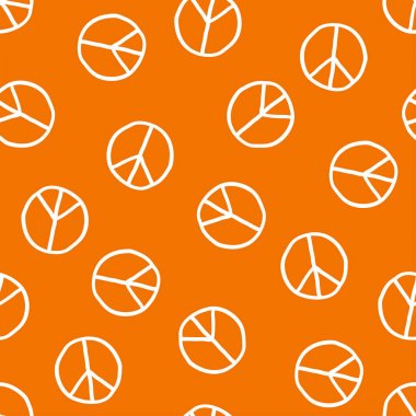 Pacifistic işareti desen doodle tarzı