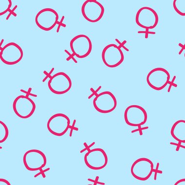 Venüs kadın sembolü desen doodle tarzı