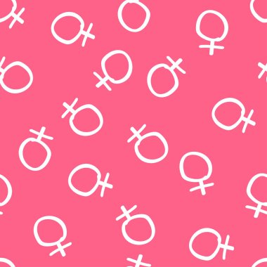 Venüs kadın sembolü desen doodle tarzı