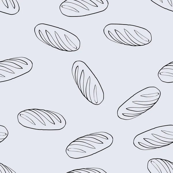 Πολύχρωμο Μοτίβο Ψωμιά Στυλ Doodle — Διανυσματικό Αρχείο