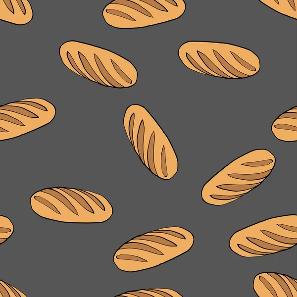 五彩图案与面包饼在涂鸦风格 — 图库矢量图片