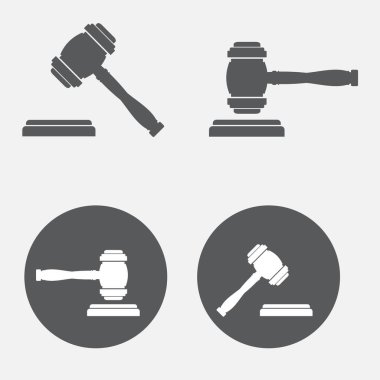 Udge Tokmak. Törensel çekiç simgesi. Yasama ve mahkeme imzası..