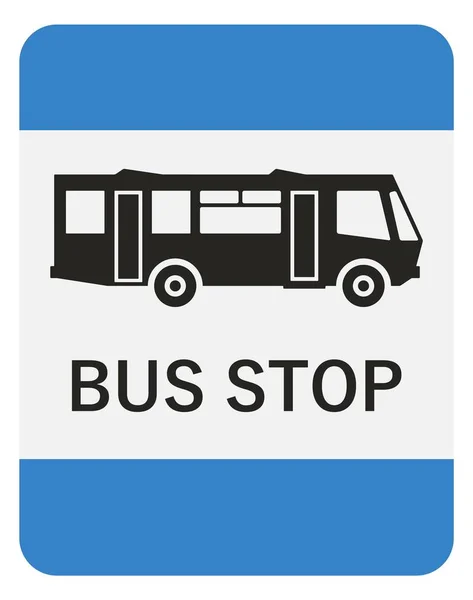 Arrêt de bus panneau routier . — Image vectorielle
